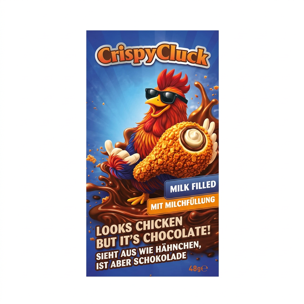 CrispyCluck Milch mit mehr Bildrand
